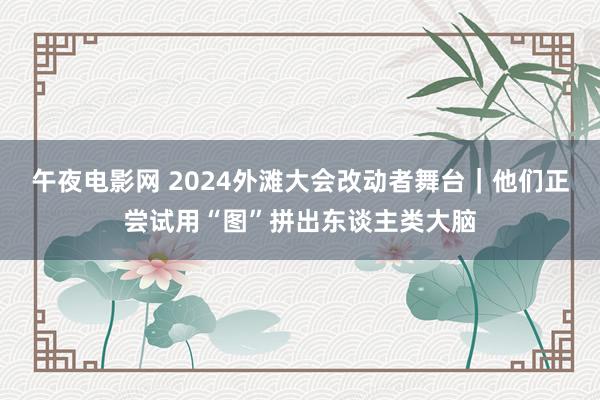 午夜电影网 2024外滩大会改动者舞台｜他们正尝试用“图”拼出东谈主类大脑