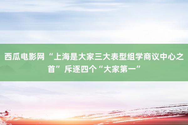 西瓜电影网 “上海是大家三大表型组学商议中心之首” 斥逐四个“大家第一”