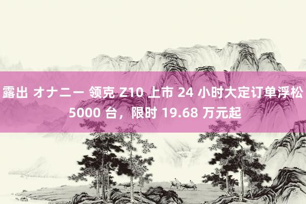 露出 オナニー 领克 Z10 上市 24 小时大定订单浮松 5000 台，限时 19.68 万元起