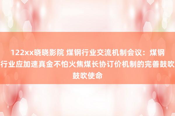 122xx晓晓影院 煤钢行业交流机制会议：煤钢两个行业应加速真金不怕火焦煤长协订价机制的完善鼓吹使命