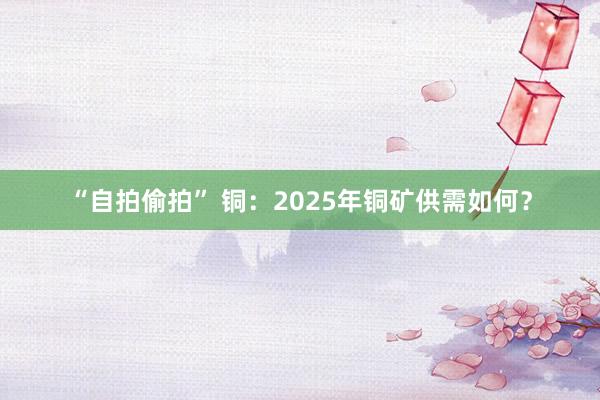 “自拍偷拍” 铜：2025年铜矿供需如何？