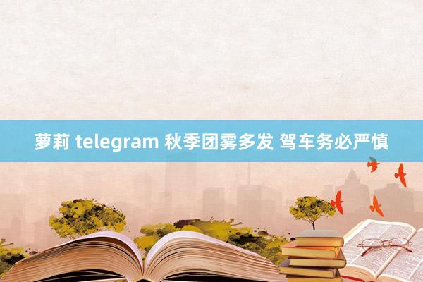 萝莉 telegram 秋季团雾多发 驾车务必严慎