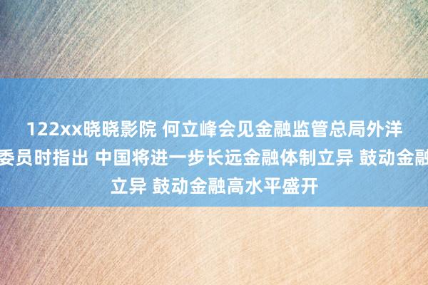 122xx晓晓影院 何立峰会见金融监管总局外洋缱绻委员会委员时指出 中国将进一步长远金融体制立异 鼓动金融高水平盛开