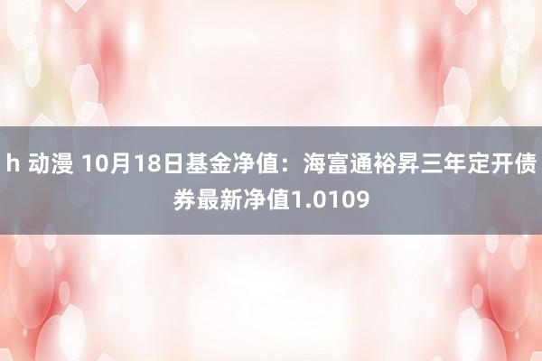 h 动漫 10月18日基金净值：海富通裕昇三年定开债券最新净值1.0109