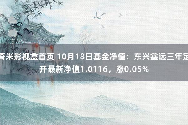 奇米影视盒首页 10月18日基金净值：东兴鑫远三年定开最新净值1.0116，涨0.05%