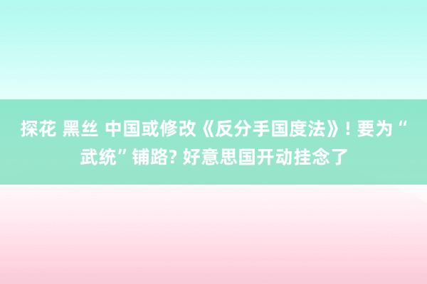 探花 黑丝 中国或修改《反分手国度法》! 要为“武统”铺路? 好意思国开动挂念了