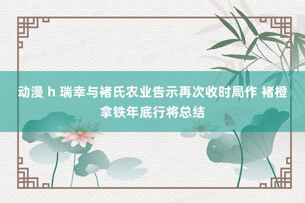 动漫 h 瑞幸与褚氏农业告示再次收时局作 褚橙拿铁年底行将总结