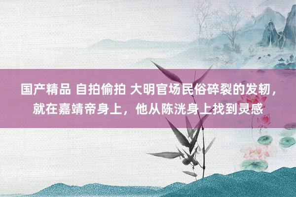 国产精品 自拍偷拍 大明官场民俗碎裂的发轫，就在嘉靖帝身上，他从陈洸身上找到灵感