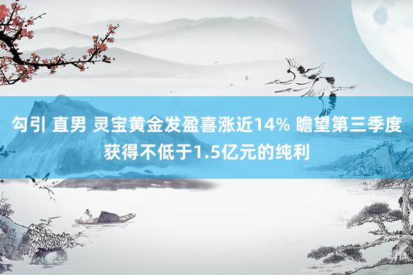 勾引 直男 灵宝黄金发盈喜涨近14% 瞻望第三季度获得不低于1.5亿元的纯利