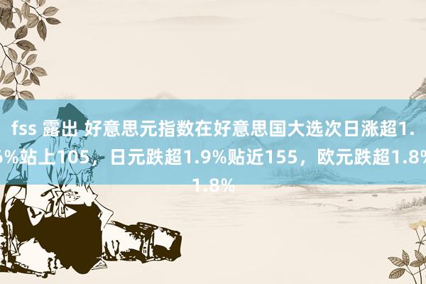 fss 露出 好意思元指数在好意思国大选次日涨超1.6%站上105，日元跌超1.9%贴近155，欧元跌超1.8%