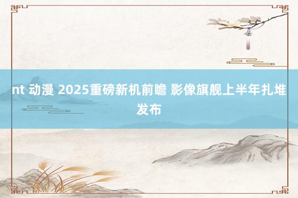 nt 动漫 2025重磅新机前瞻 影像旗舰上半年扎堆发布