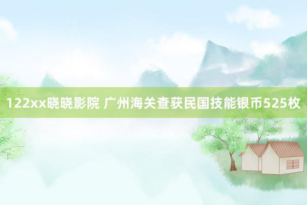 122xx晓晓影院 广州海关查获民国技能银币525枚